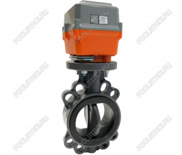 Дисковый поворотный затвор Aquaviva с электроприводом EPDM On-off d200/225 24VAC/DC